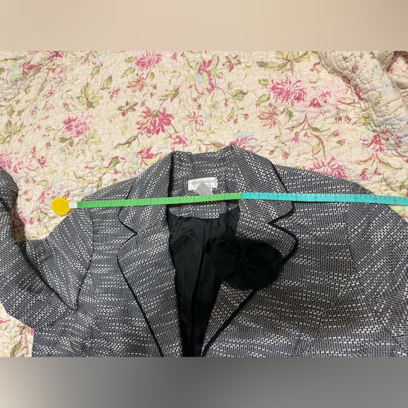 Worthington Black and White Textured Blazer - Picture 9 of 11